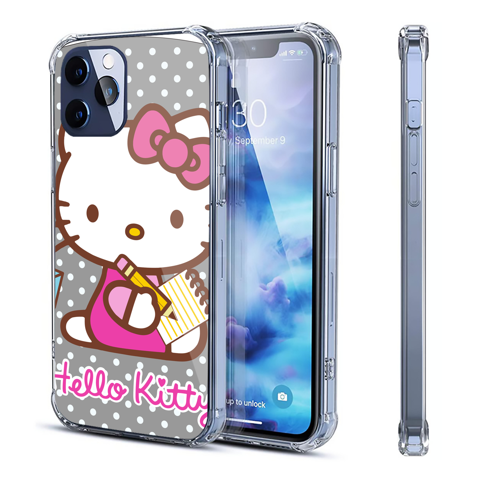 （画像用） Hello Kitty ハローキティ 【iPhone 12シリーズ対応】透明スマホケース（クリアソフトケース）
